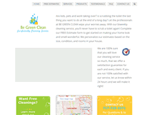 Tablet Screenshot of begreencleaning.com